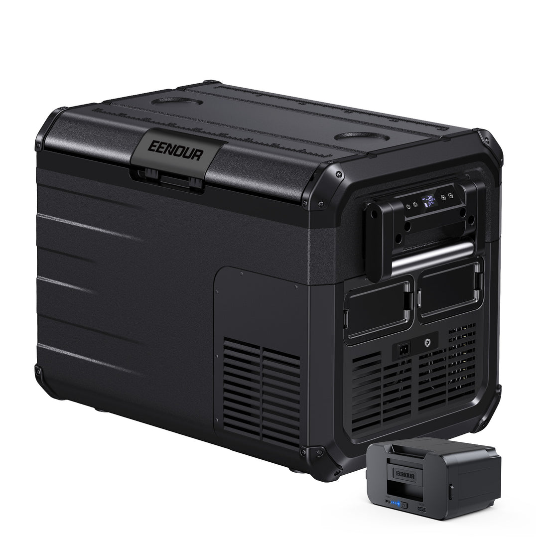 【セット1】車載冷蔵庫D35(ブラック色)+専用バッテリーDB01 1個