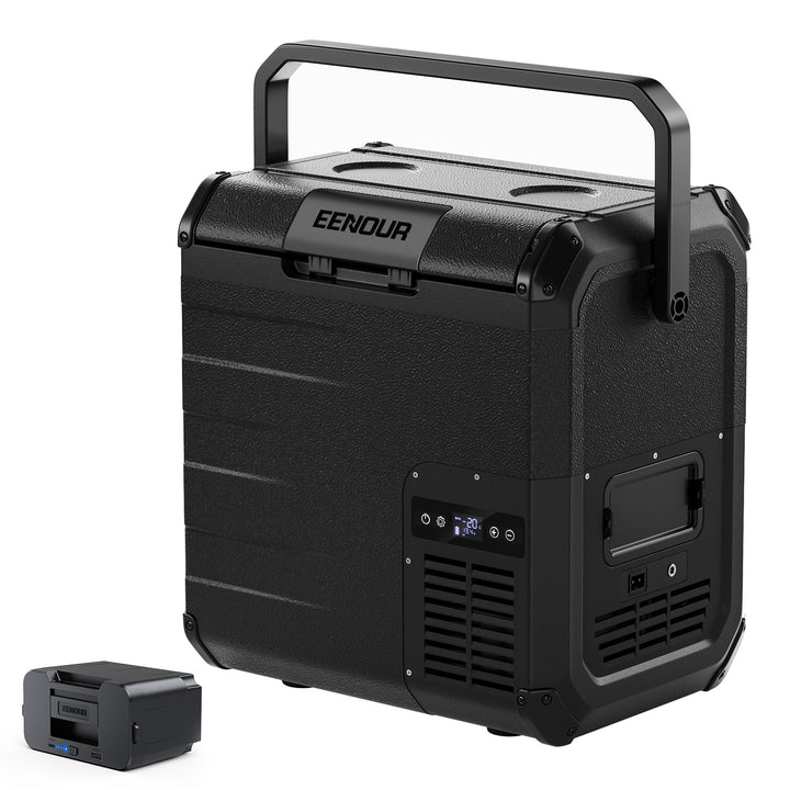 【セット】ポータブル冷蔵庫D18+専用バッテリー1個