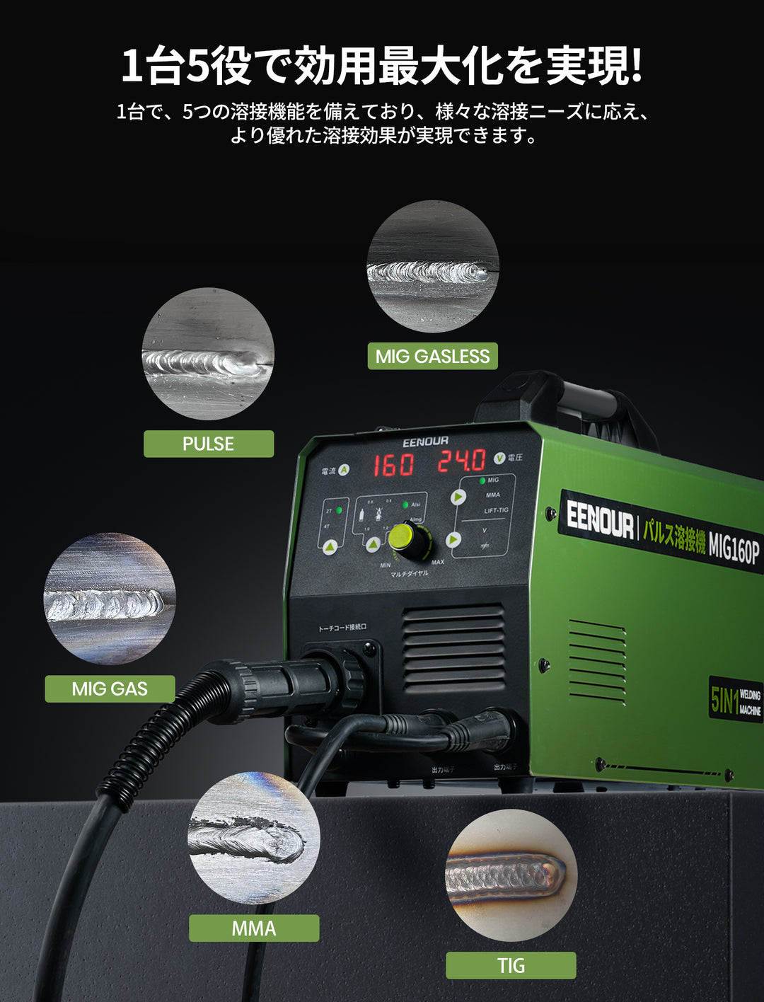 パルス溶接機MIG160P