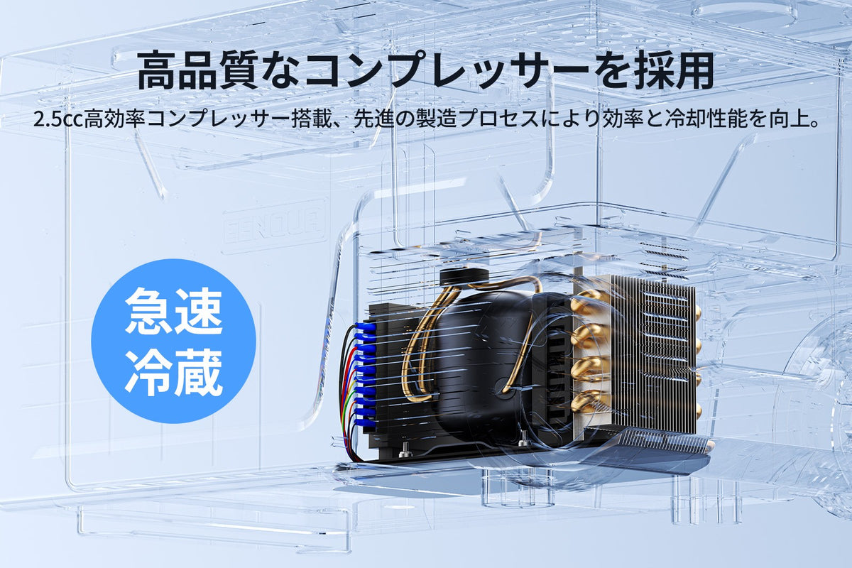 パワフルな冷却性能｜短時間でしっかり冷える