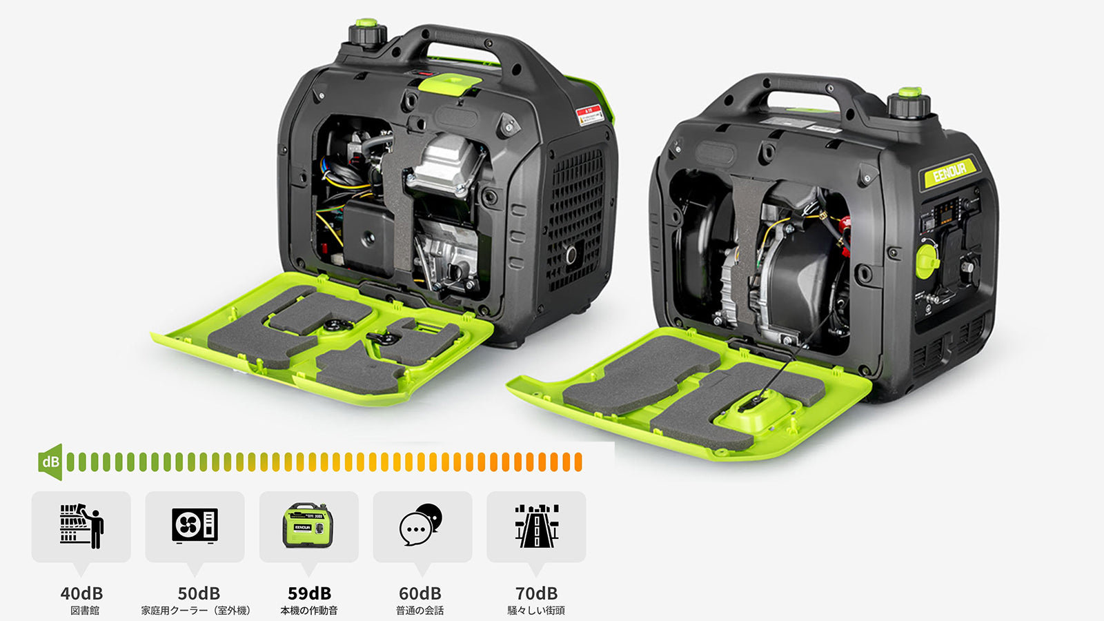 EENOURインバーター発電機DK3000iS 3.0kVA/3000W