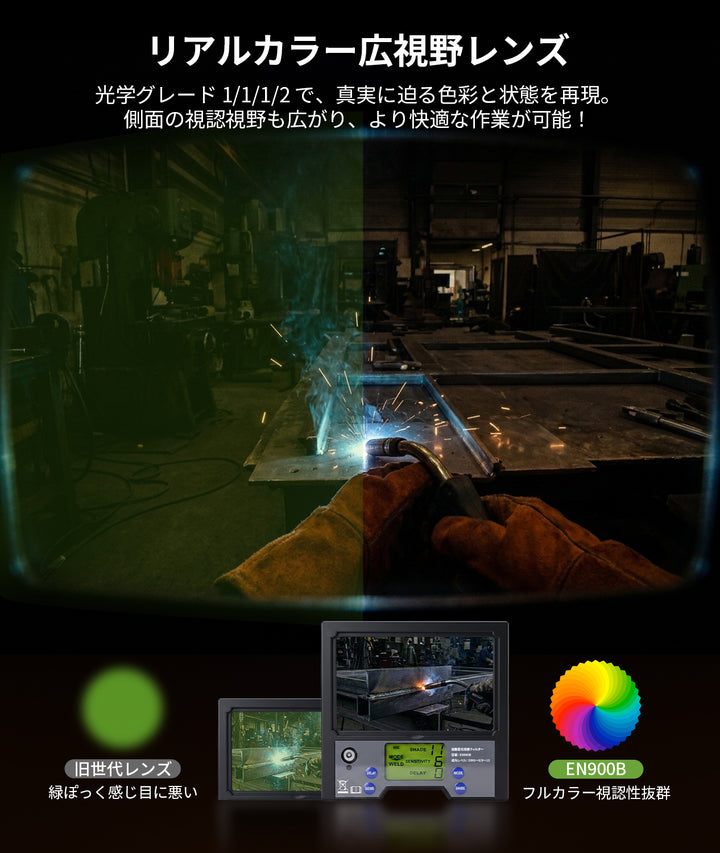 自動遮光溶接面EN900B