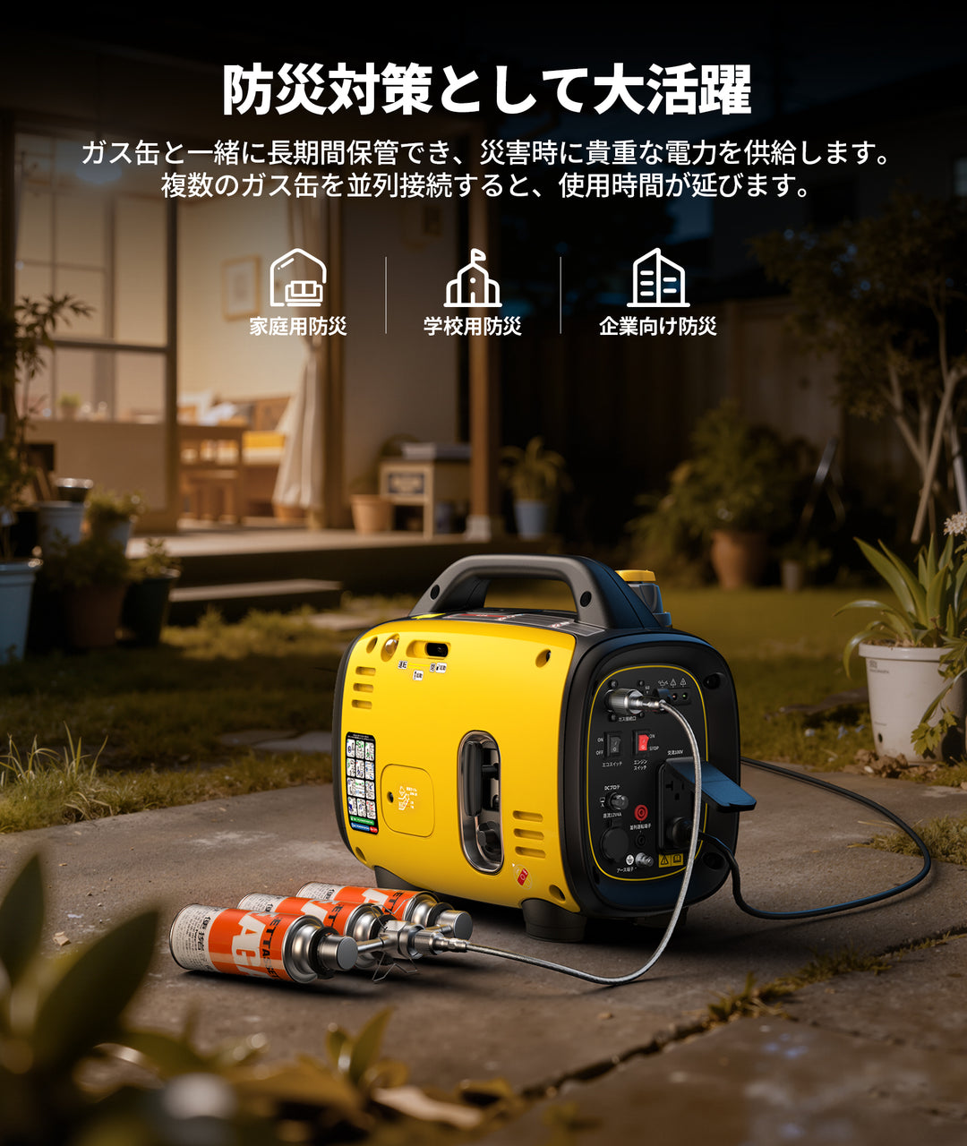 インバーター発電機GS950iD-B 0.7kVA/700W