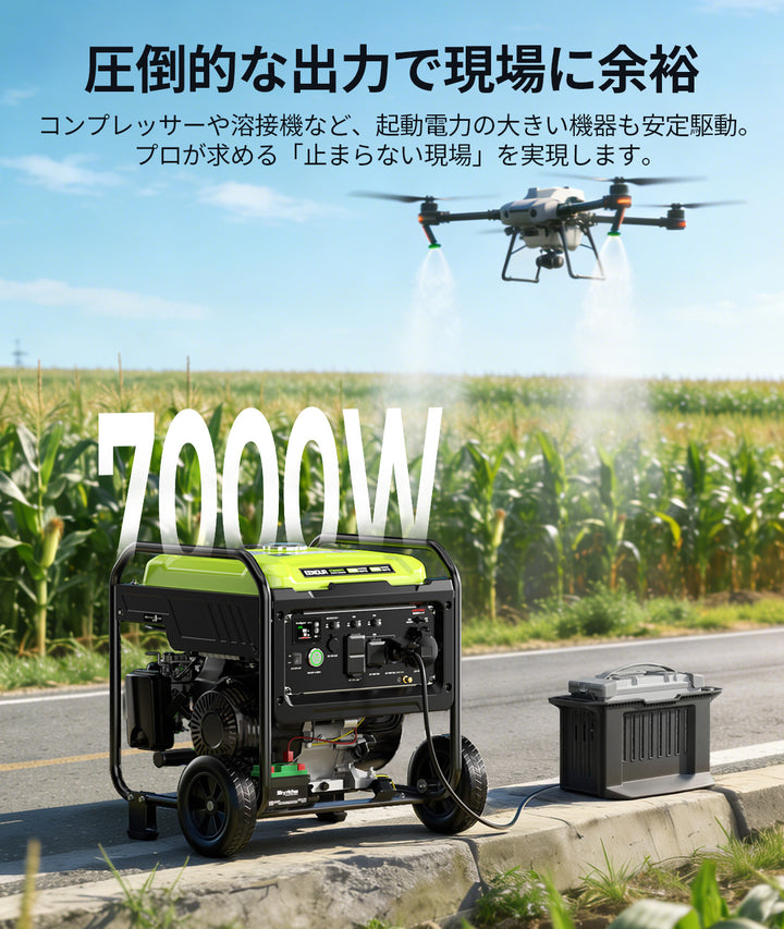 三相200V発電機GT8000iOTE 7.0KVA 単相100/200V兼用