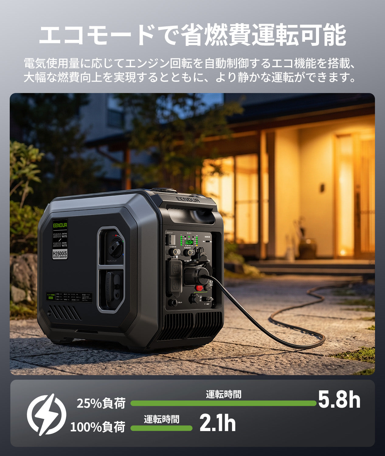 2026年新発売】インバーター発電機H2500iS – EENOUR