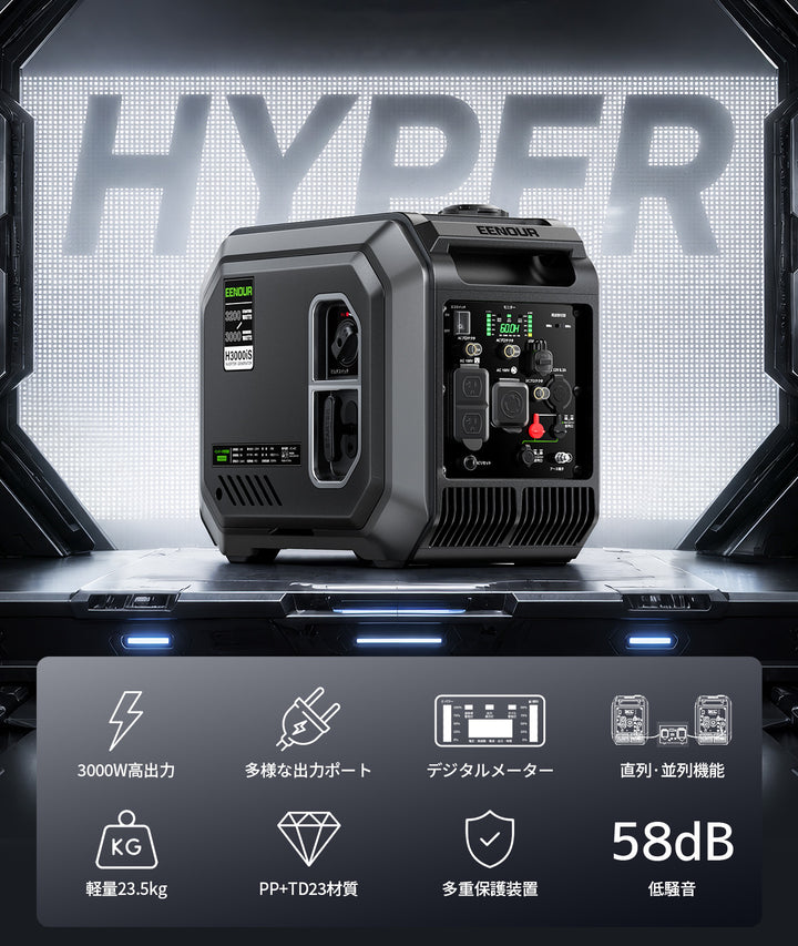 【2026年新発売】インバーター発電機H3000iS