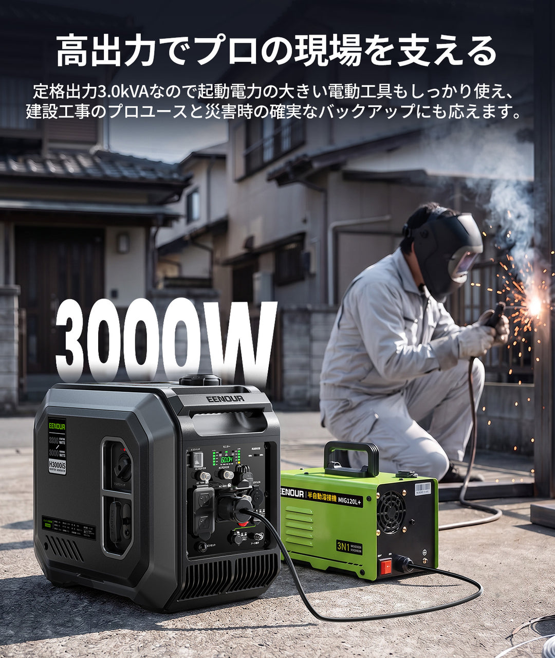 【2026年新発売】インバーター発電機H3000iS