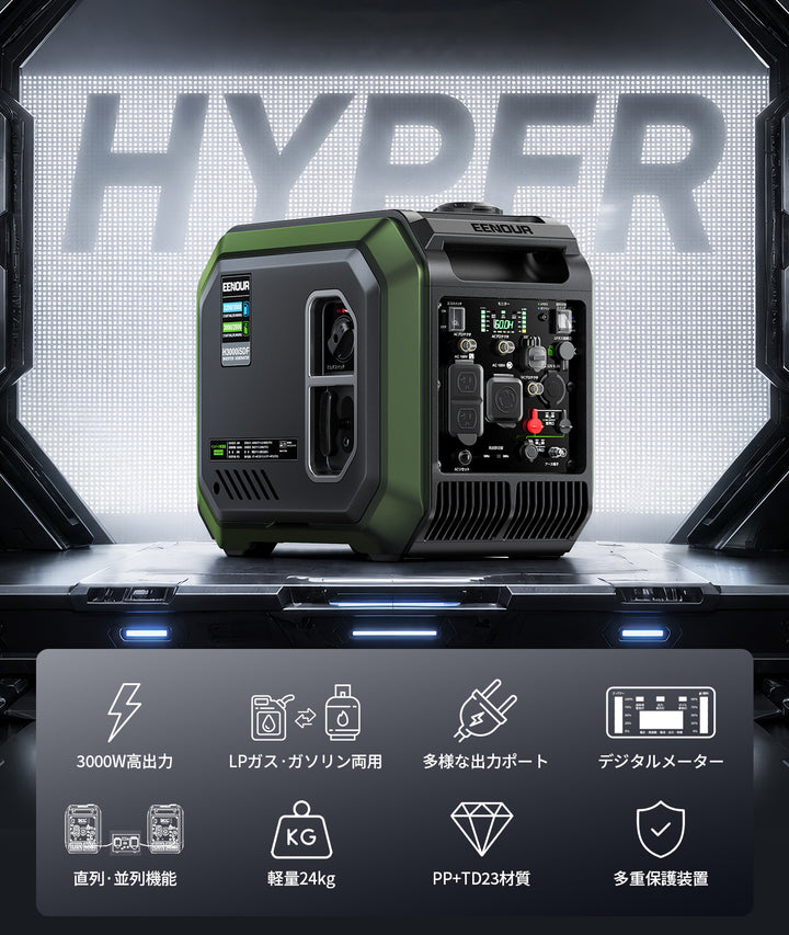 【2026年新発売】インバーター発電機H3000iSDF
