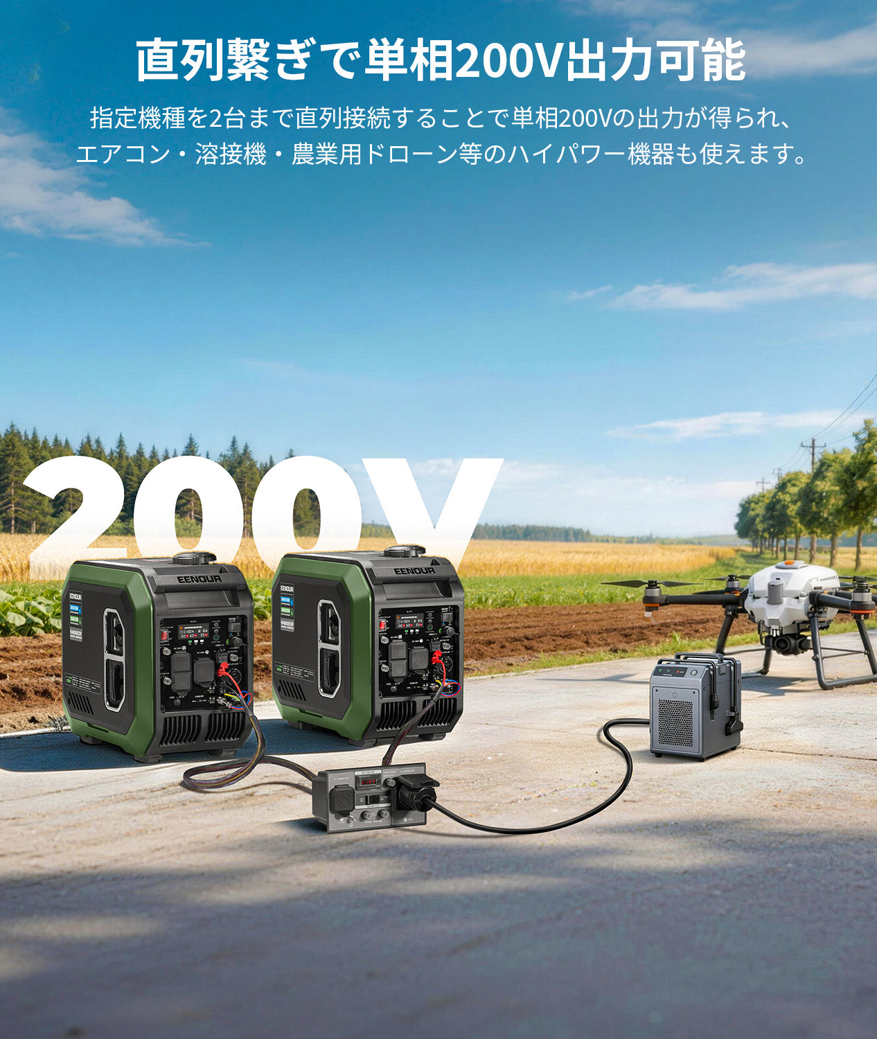 2026年最新】【デュアル燃料】EENOURインバーター発電機H4000iEDF