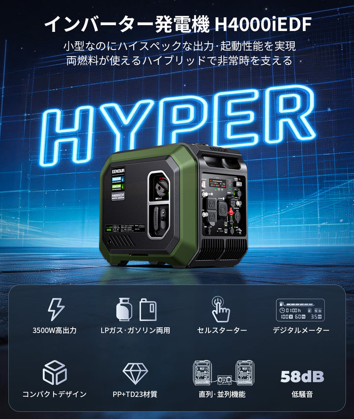 インバーター発電機H4000iEDF