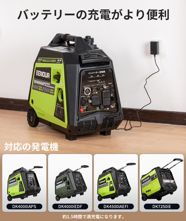 アクセサリー｜インバーター発電機専用充電器JRY1502000JP　バッテリー充電用アダプター　