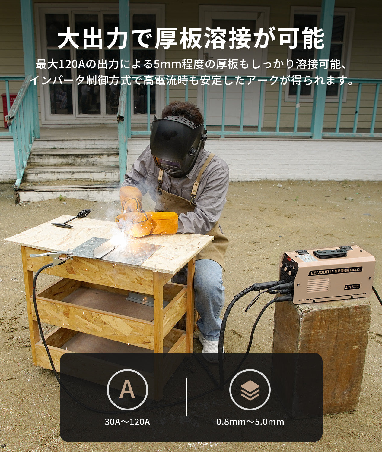 半自動溶接機MIG120L ベージュ – EENOUR