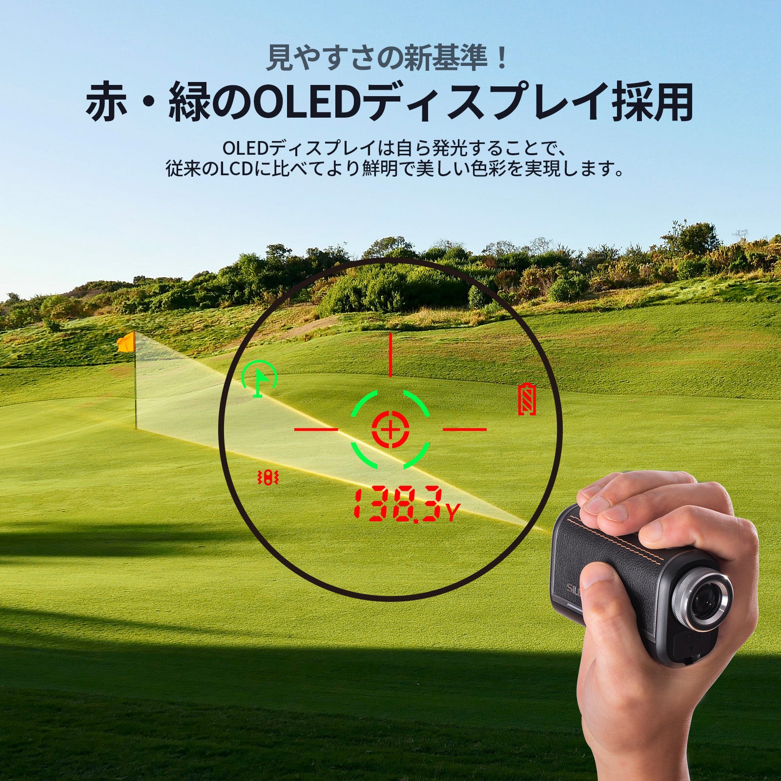 Amazon.co.jp: Lolytety ゴルフ 距離計 レーザー距離計 1200yd