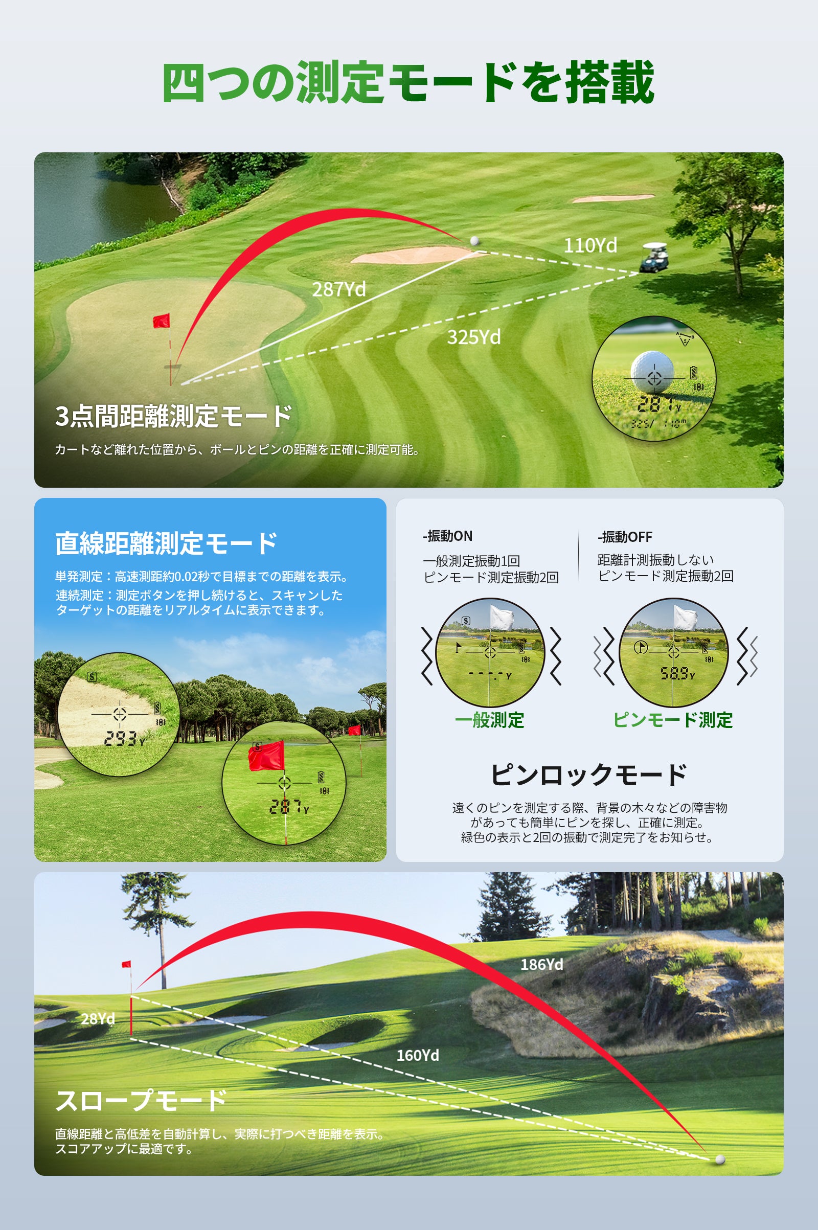 【新品未開封】EENOUR ゴルフレーザー距離計 U1 最速0.02s測定 ゴルフレーザー距離計U1 – EENOUR
