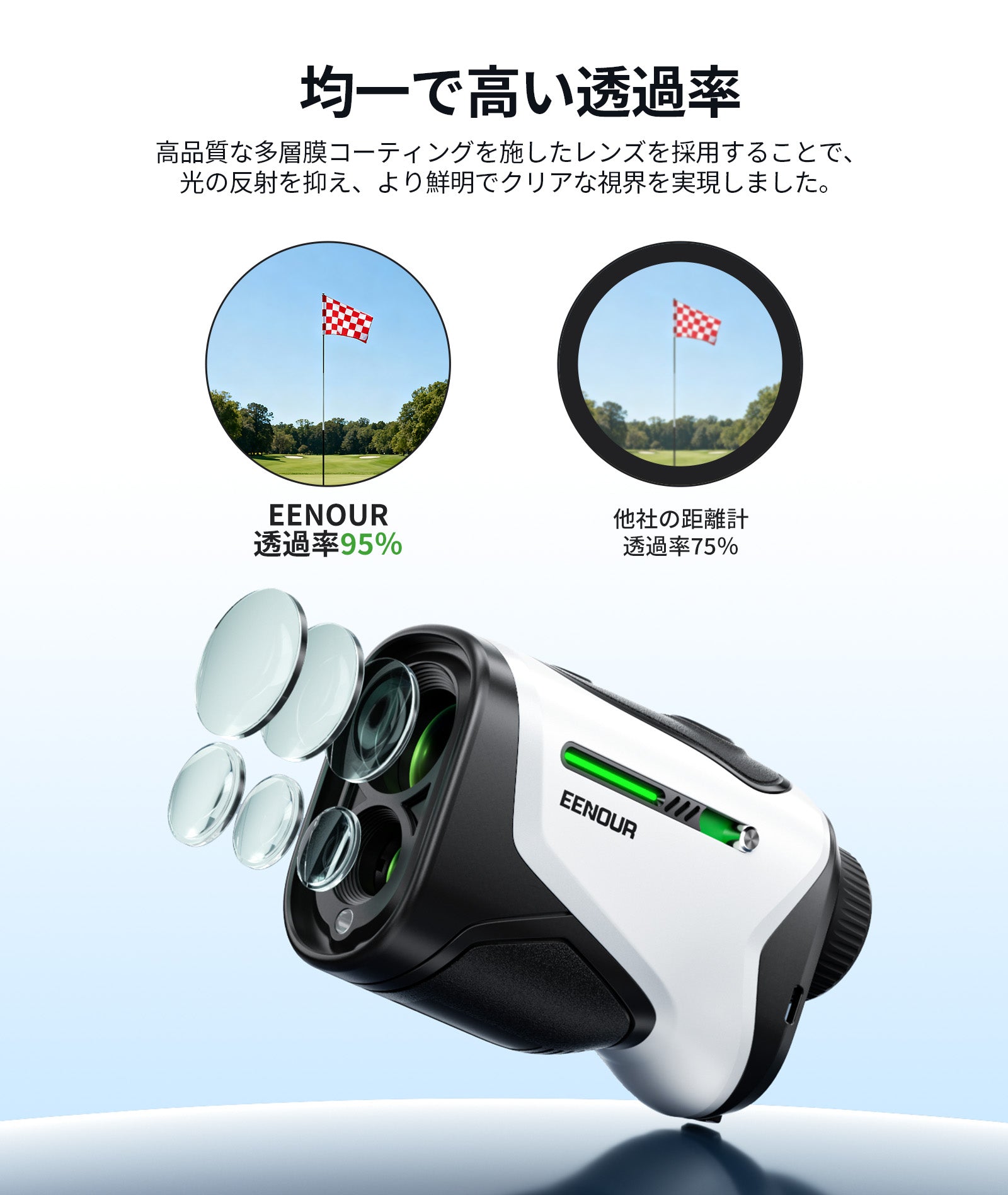 EENOURゴルフレーザー距離計K1